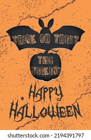 paper cut postcard. happy halloween.