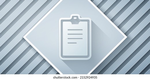 Paper cut Psychological test icon isolated on grey background. Paper art style. Vector