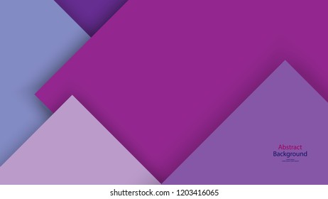 Paper Cut Purple color and Pink color background abstract art vector 