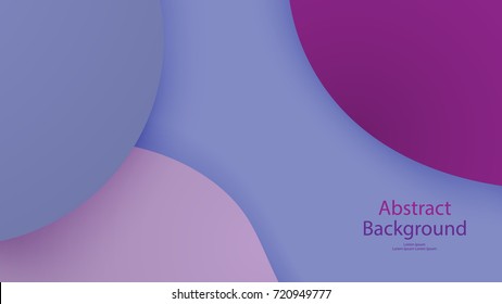 Paper cut Purple color and Pink color background abstract art vector