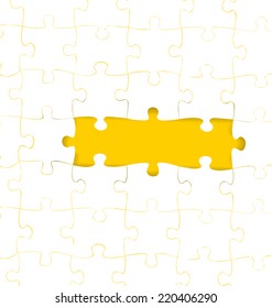 Paper cut of Puzzle. Vector illustration.