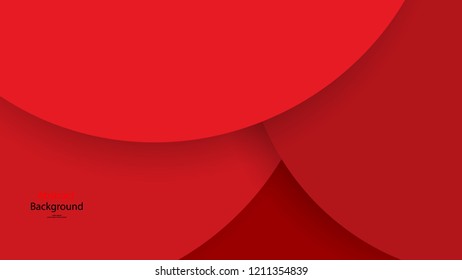 Paper Cut Red color and black color background abstract art vector 