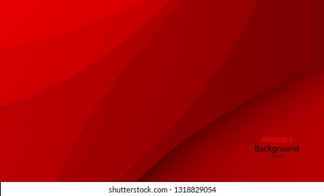 Paper Cut Red color and black color background abstract art vector 