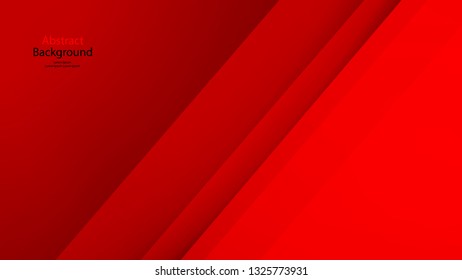 Paper Cut Red color and black color background abstract art vector 
