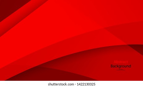 Paper cut Red color and black color background abstract art vector 