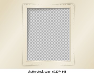 paper cut retro photo frame vector design