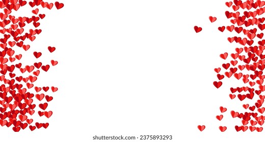 Paper cut rosy heart shapes confetti vector background. Anniversary decoration. Gift card background. Random heart love symbols illustration.