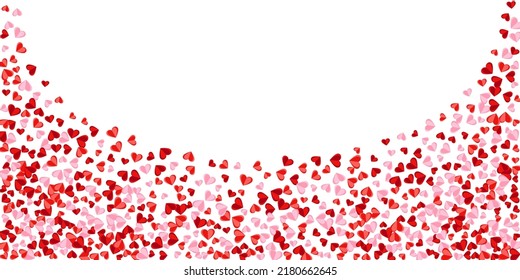 Paper cut rosy heart symbols beautiful background design. Birthday surprise party decor. Present gift decorative elements. Poster backdrop. Cute heart amour symbols illustration.