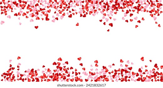 Paper cut rosy heart symbols beautiful background design. Wedding decorative elements. Banner backdrop. Colorful heart love symbols illustration.