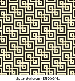 Paper cut seamless pattern in celtic knot style. Tileable vector background with 3D effect.