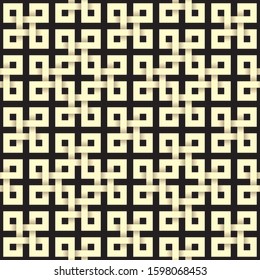 Paper cut seamless pattern in celtic knot style. Tileable vector background with 3D effect.