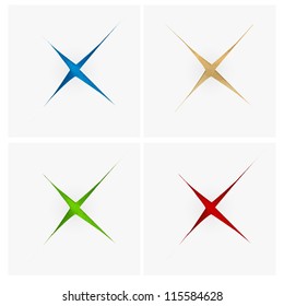 Juego De Corte De Papel, Aislado En Fondo Blanco, Ilustración De Vectores