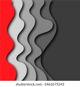 paper cut shapes. 3d abstract background. Green paper art with copy space. design for greeting cards, presentations, business, flyers, posters, prints, decoration, brochure