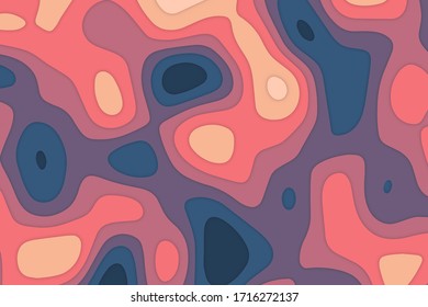 Paper cut shapes. Cover layout design template. Abstract 3d background. Vector illustration.