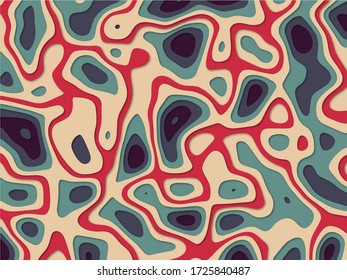 Paper cut shapes. Cover layout design template. Abstract 3d background. Vector illustration