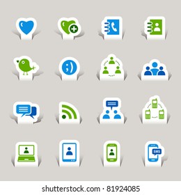 Paper cut - Social media icons