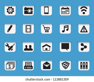 Paper cut of social media - vector icons