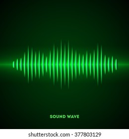 Paper cut sound waveform sign with shadow