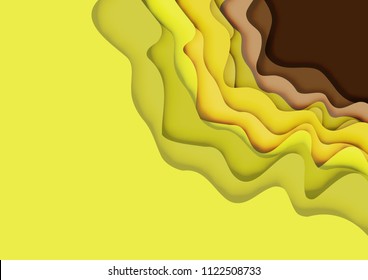 Paper cut style abstract background. vector and illustration
