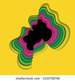 Paper cut style design for branding, . Modern background for covers, invitations, posters, banners, flyers, placards.  Vector Illustration
