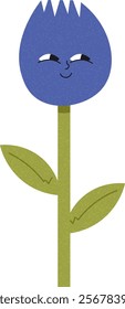 Paper Cut Style Flower Character Vector Illustration