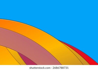 Estilo de corte de papel Gradiente de fondo geométrico abstracto colorido 