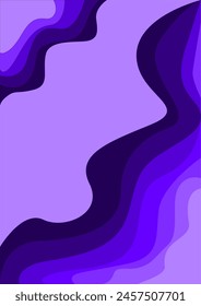 paper cut style with purple gradient color pallete