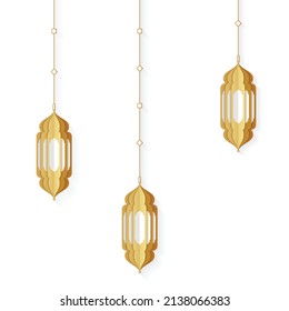 Paper cut styled lamp set situated in white background vector image. 