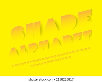 Paper cut stylized alphabet design with uppercase, numbers and symbols
