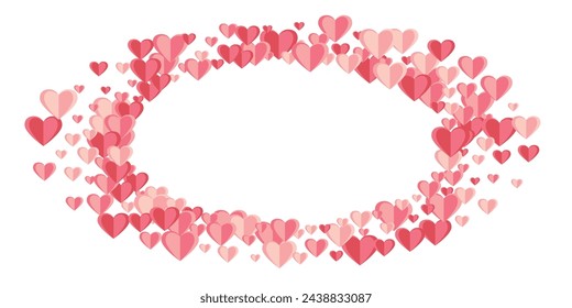 Paper cut sweet heart shapes romantic vector background. Birthday surprise party decor. Present gift decorative elements. Poster background. Small heart marriage signs on white.