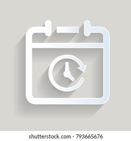 Paper Cut: Time Schedule Icon