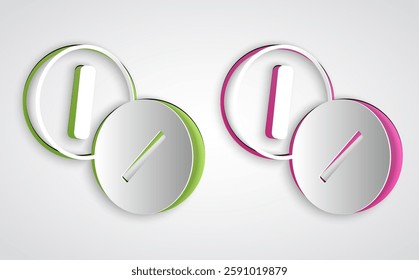 Paper cut Toothache painkiller tablet icon isolated on grey background. Tooth care medicine. Capsule pill and drug. Pharmacy design. Paper art style. Vector