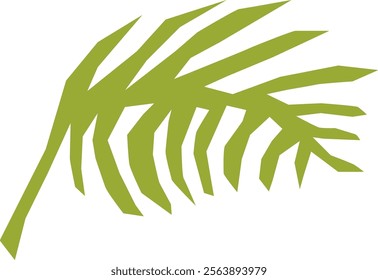 Paper Cut Tropical Leaf Vector Illustration