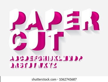 paper cut typography design vector/illustration