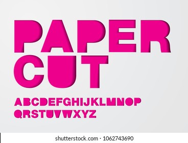 paper cut typography design vector/illustration