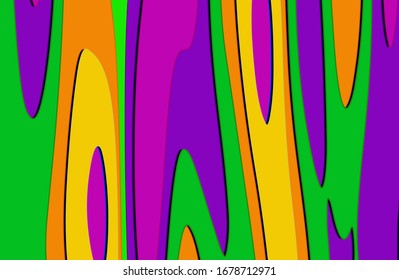 
Paper cut vector background. The effect of tree bark. Horizontal with paper figures acquiring lilac, yellow, green, orange, violet tones.