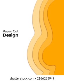 Diseño vectorial de corte de papel con tendencia de la región africana de color naranja. adecuado para portada de afiches