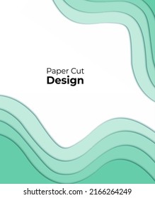 Paper cut vector design with coloring. Germany's regional trend is turquoise. suitable for poster cover