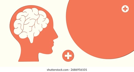 design vetorial de corte de papel para o Dia Mundial da Saúde Mental e o Mês da Consciência.
