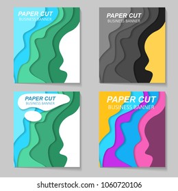 paper cut vector posters