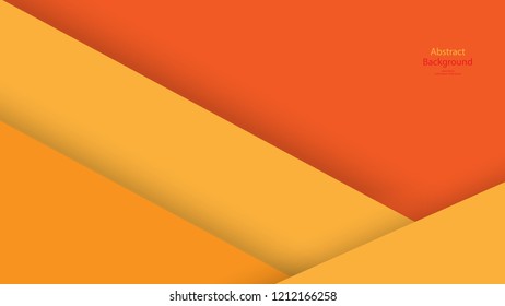 Paper Cut Warm tone and Orange color background abstract art vector 