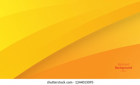 Paper Cut Warm tone and Orange color background abstract art vector