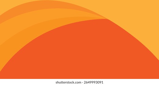 Paper cut Warm tone and Orange color background abstract art vector