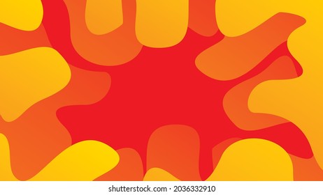 Paper Cut Warm tone and red color background abstract art vector