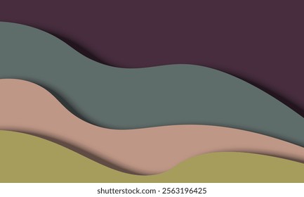 Paper cut wave background. Textured pattern for websites, banners.