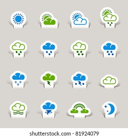 Paper cut - Weather icons