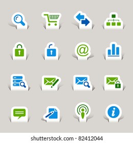 Paper Cut - Website and Internet Icons