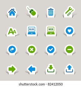 Paper Cut - Website and Internet Icons