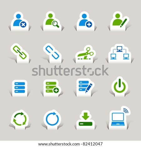 Paper Cut - Website and Internet Icons