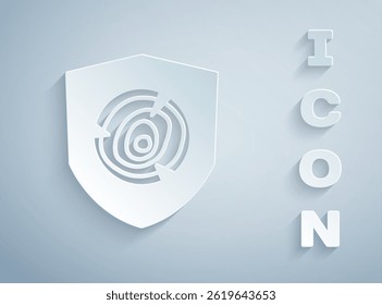 Paper cut Wooden logs icon isolated on grey background. Stack of firewood. Paper art style. Vector